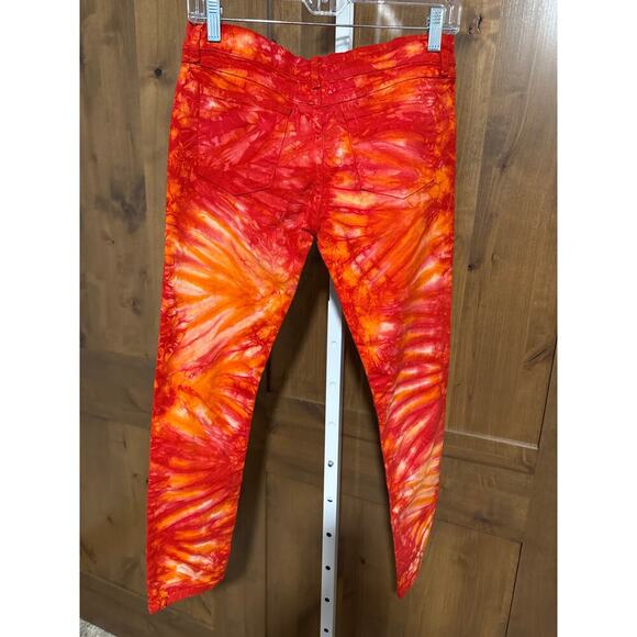 Haute Hippie tie dye ankle skinny jeans, 27, NWOT, low rise, Y2K, concert - Picture 3 of 4
